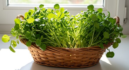 Fototapeta premium watercress on a basket