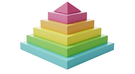 Isolated Colorful Pyramid