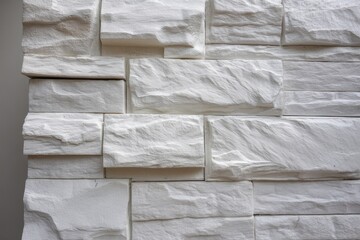 Textured White Stone Veneer Wall An Elegant and Modern Architectural Design Detail