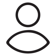 Silhouette user icon on White background. Vector eps 10