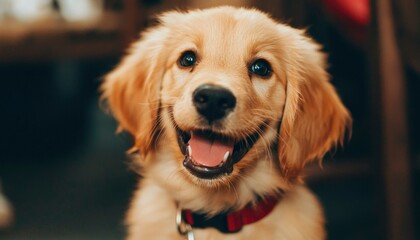 Adorable golden retriever puppy