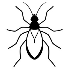 Clean Aphid Outline Illustration