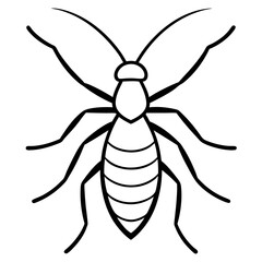 Fototapeta premium Clean Aphid Outline Illustration
