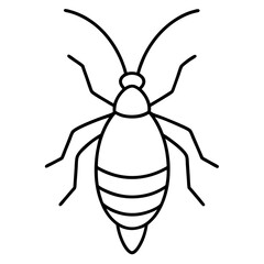 Clean Aphid Outline Illustration