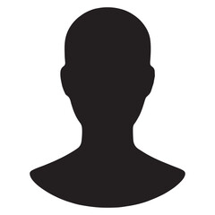 Silhouette of user icon on White background. Vector eps 10