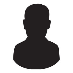 Silhouette of user icon on White background. Vector eps 10