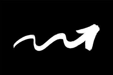 ペンの手書きうねうね矢印 白 ベクター