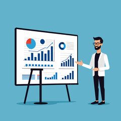 Business_Presentation_with_Data_Charts_Man_Explaining_Financial_Growth_and_Marketing_Strategy_Analyzing_Graphs_for_Business_Success_Investment_Strategy