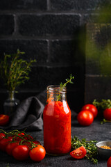 Homemade tomato sauce with spice