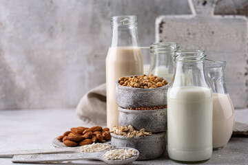 Plant based vegan non dairy alternative milk