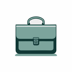 Minimalist briefcase illustration, Simple briefcase graphic, classic business bag icon