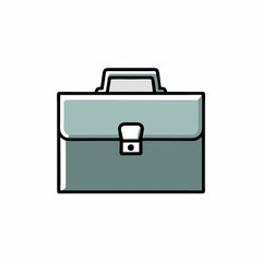 Minimalist briefcase illustration, Simple briefcase graphic, classic business bag icon