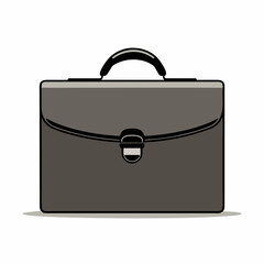 Minimalist briefcase illustration, Simple briefcase graphic, classic business bag icon