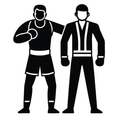 Boxer and Coach Teamwork in Boxing