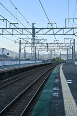Fototapeta premium 駅の線路のイメージ写真