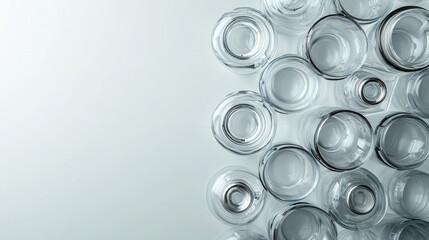 Used and new plastic water bottles shown isolated on a plain white background