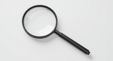 Close-Up of Magnifying Glass on a White Surface