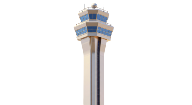 Isolated Airport Control Tower