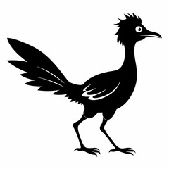 Fototapeta premium Crisp Roadrunner Silhouette Logo