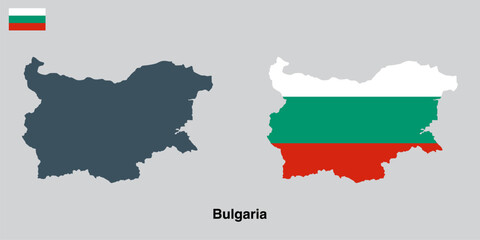 Obraz premium Bulgaria country map vector isolated on transparent background