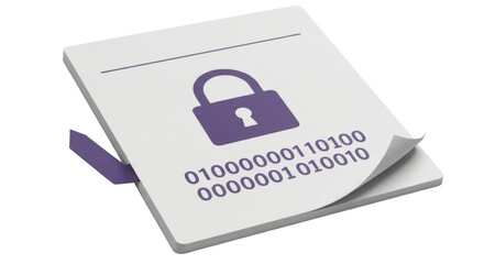 Isolated Security and Privacy Icon on Notebook