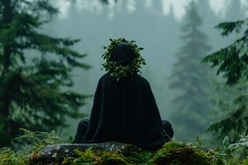Misty forest meditation