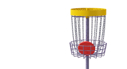 Isolated Disc Golf Basket