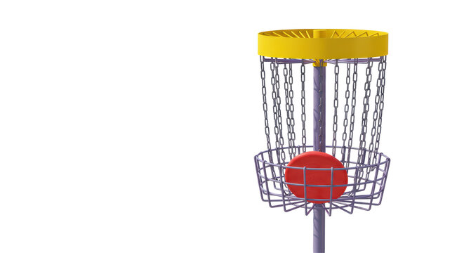 Isolated Disc Golf Basket