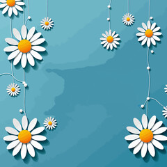 Daisy_Flowers_on_Blue_Background_Minimalist_Floral_Design_Elegant_White_Petals_Orange_Centers_Spring_Theme_Modern_Art_Wall_Decor_Greeting_Card_Background_175