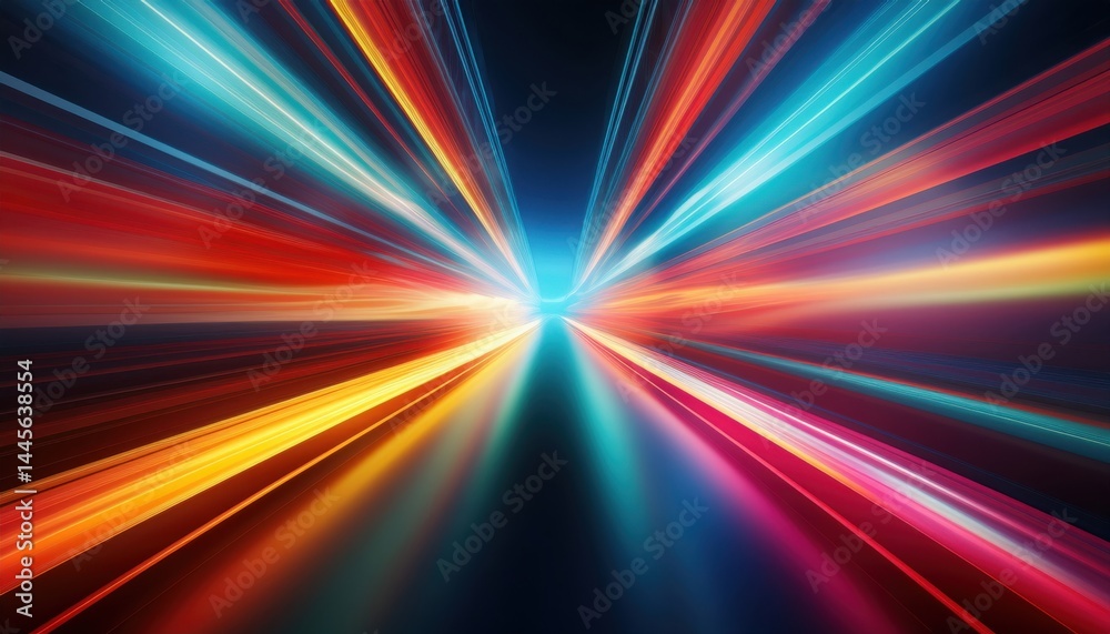 Poster dynamic neon light burst background for digital art, web design, branding visuals, and futuristic pr