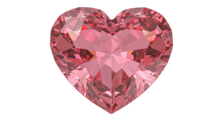 Isolated Pink Diamond Heart
