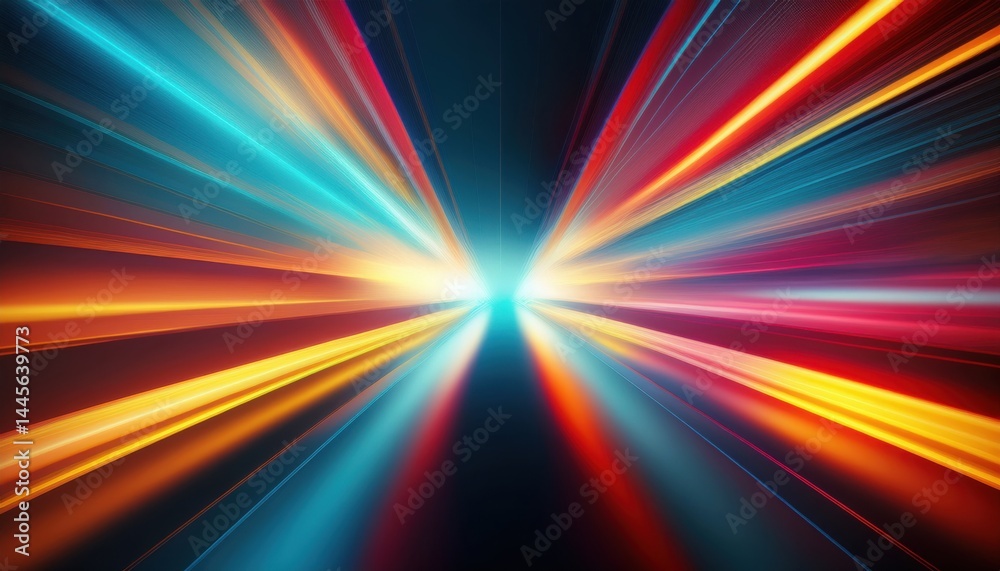 Poster dynamic neon light burst background for digital art, web design, branding visuals, and futuristic pr