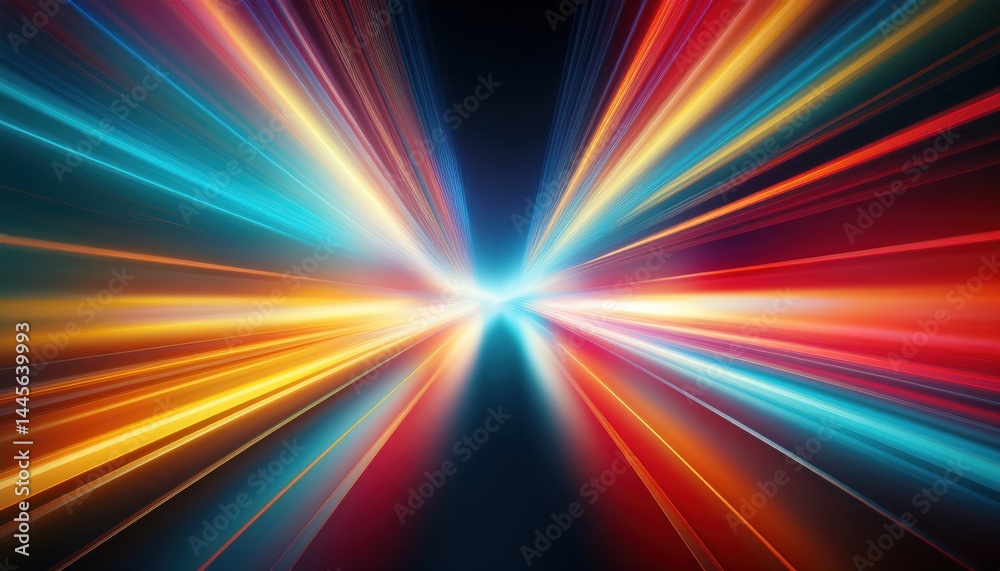 Aufkleber dynamic neon light burst background for digital art, web design, branding visuals, and futuristic pr