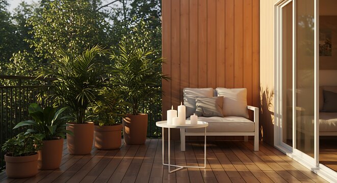 Serene Sunset Balcony Oasis: Relax and Unwind in Your Private Outdoor Retreat