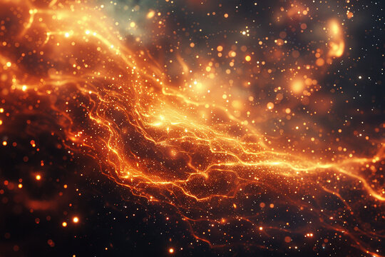 Fototapeta Embark on a mesmerizing journey through the boundless wonders of the cosmos, where twinkling constellations twirl, mysterious interstellar depths call out, and the enchanting allure of undiscovered ho