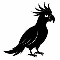 Graceful Cockatoo Silhouette Print