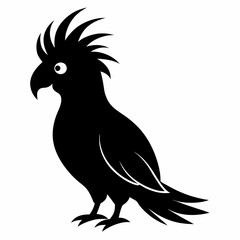 Graceful Cockatoo Silhouette Print