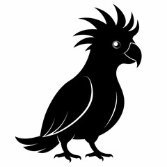 Graceful Cockatoo Silhouette Print