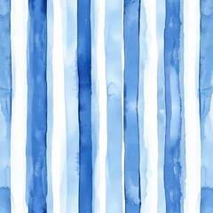Naklejka premium Watercolor Blue Stripes Background Design for Textiles and Prints