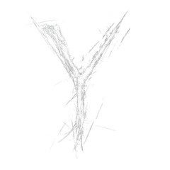Creepy Scratch Letter Y Overlay - Distressed Text Effect for Horror Designs. Perfect for Spooky, Halloween and Thriller Projects. High Quality Transparent PNG for Dark Digital Art.  
