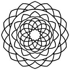 Infinity Mandala Delicate Line Art Vector