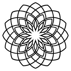 Obraz premium Infinity Mandala Delicate Line Art Vector