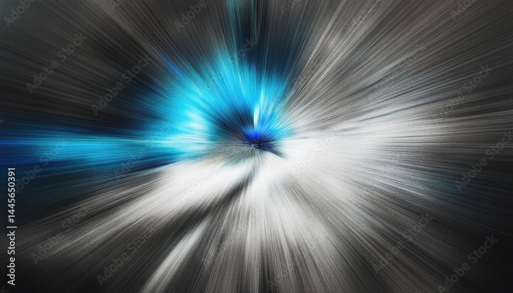 Aufkleber abstract blue and white light burst explosion background for digital design, web banners, futuristic