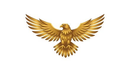 Golden Eagle Illustration with Wings Spread