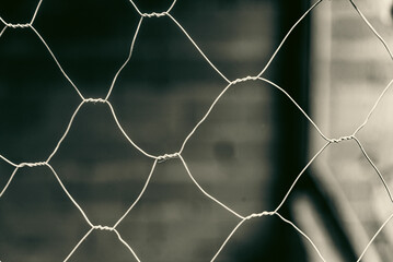 Fototapeta premium Photo of a residential security fence