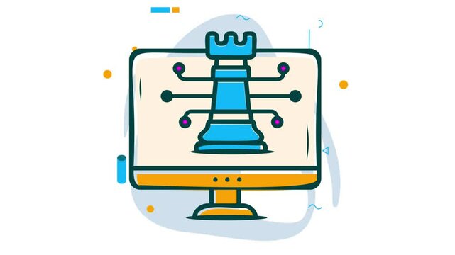 reinforcement learning models trained to play chess animation challenging realtime strategy game animated video Artificial intelligence clip Natural Language Processing footage Machine Learning motion