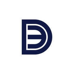 Business and Financial DE and ED Letter Logo Design concept