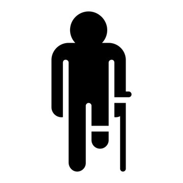 amputation glyph icon