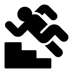 falling glyph icon