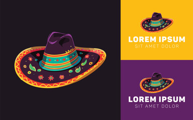 Traditional Mexican Sombrero Cartoon Icon Design

